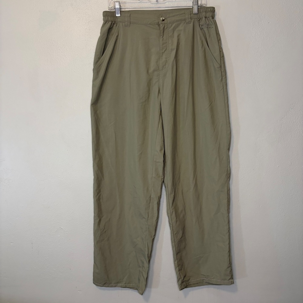 Columbia PFG Mens Sage Green Packable Fishing Pants UPF 30+ Size Medium FM8012